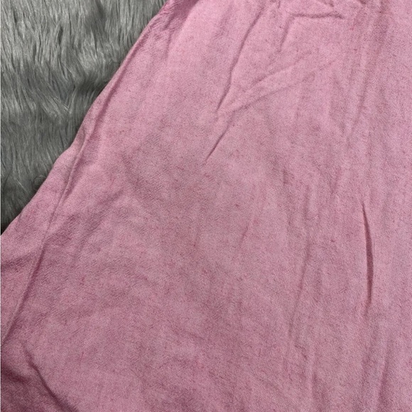 Free People String Of Hearts Maxi Dress Smocked Buttondown Cutout Pink - Picture 8 of 15